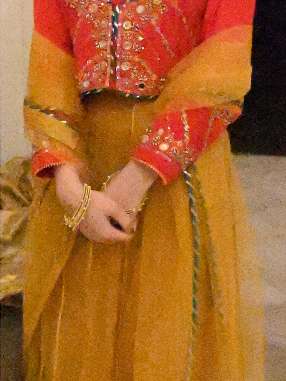 Women’s Sparkle Red and Gold Costume Dress - Picture 2 of 6